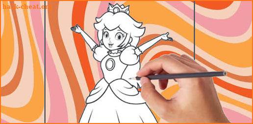 Princess Peach Coloring book screenshot