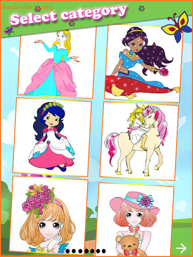 princesses coloring book-sweet coloring screenshot