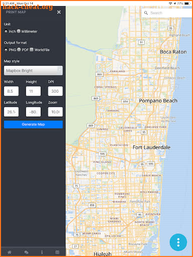 Print Map screenshot