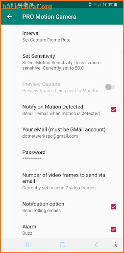 PRO Motion Detector Camera screenshot