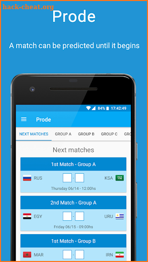 ProdeCA - Bracket Challenge | Russia 2018 screenshot