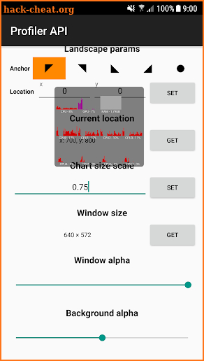 Profiler API screenshot