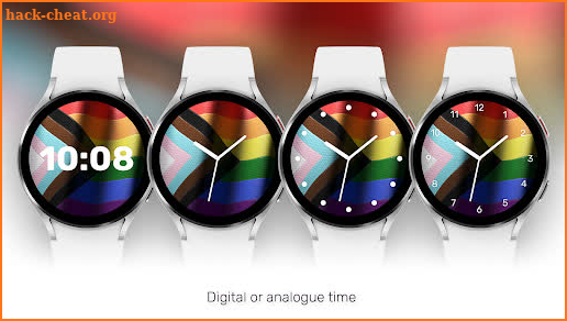 Progress Pride Flag Watch Face screenshot