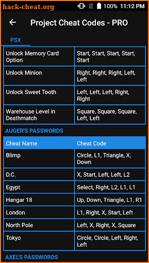 Project Cheat Codes - PRO screenshot