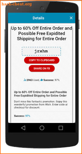 Promo Code For Wish Shopping 2019 screenshot