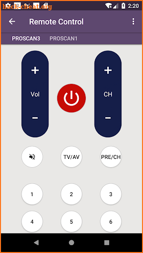 Proscan TV Remote screenshot