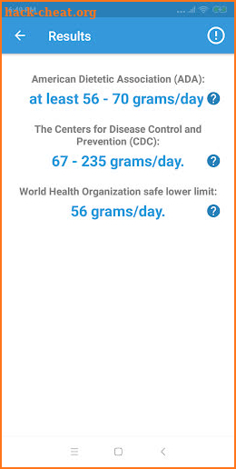 Protein Intake Calculator screenshot