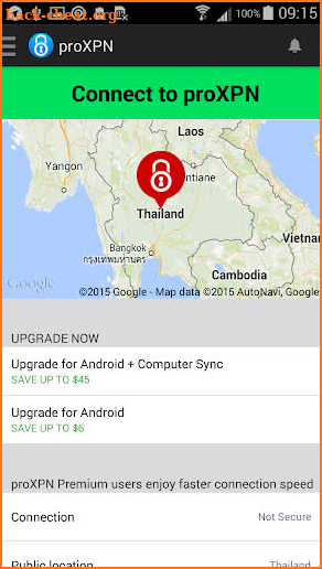 proXPN VPN screenshot