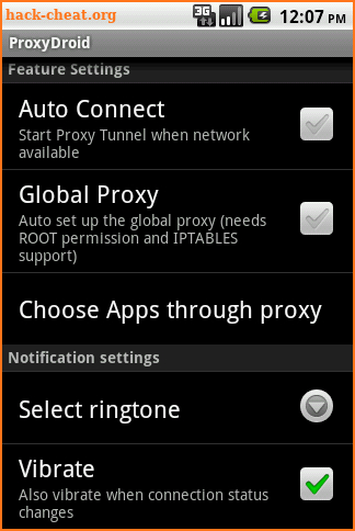 ProxyDroid screenshot