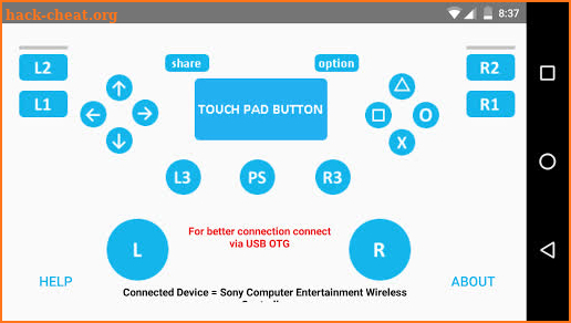 PS4 controller Tester screenshot