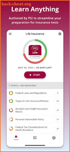 PSI Insurance Test Prep screenshot