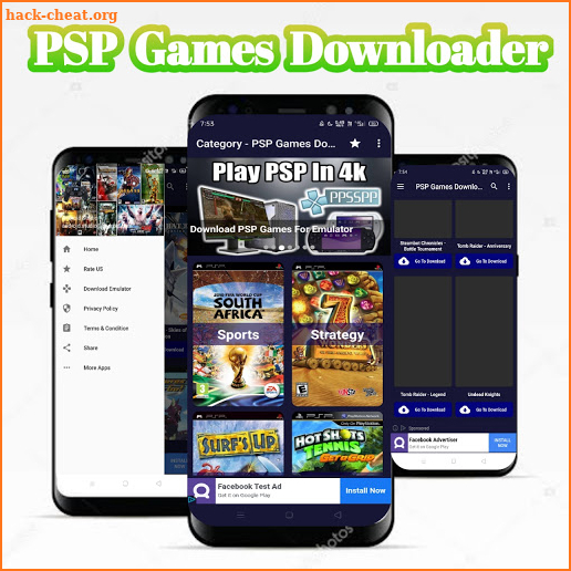 PSP GAMES DOWNLOADER - Free PSP Emulator&iso Games screenshot