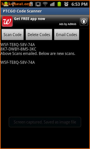 PTCGO Code Scanner screenshot