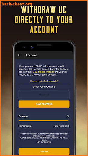 Pubcash screenshot