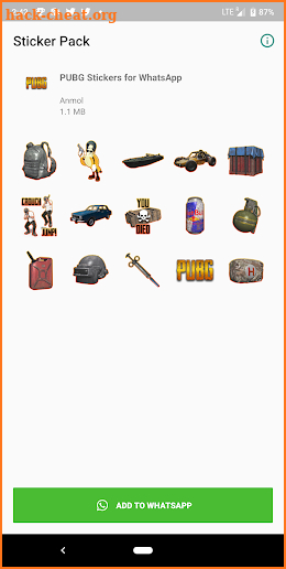 PUBG Stickers for WhatsApp screenshot