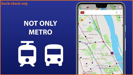Public transport map Warsaw screenshot