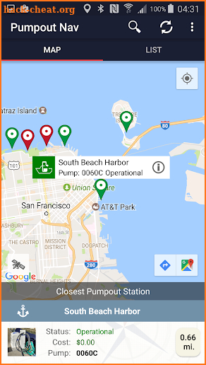 Pumpout Nav screenshot