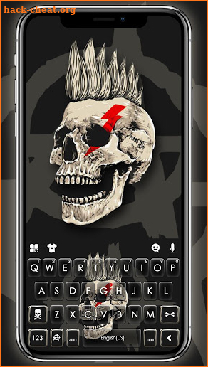 Punk Skull Keyboard Theme screenshot