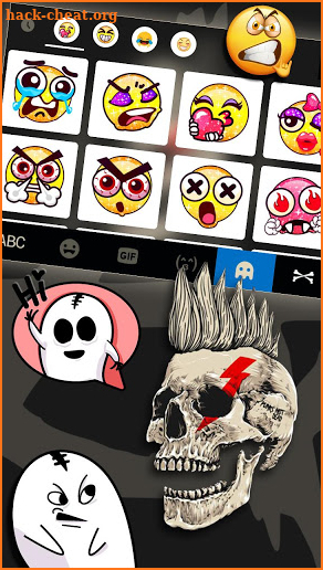 Punk Skull Keyboard Theme screenshot