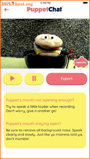 PuppetChat screenshot