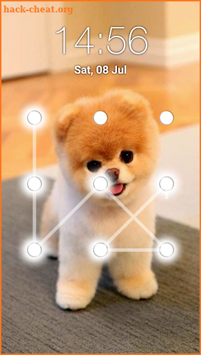 Puppy Dog Pattern Lock Screen screenshot