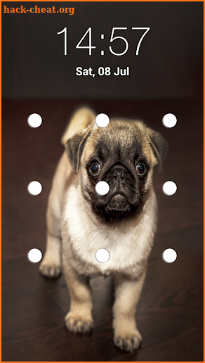 Puppy Dog Pattern Lock Screen screenshot