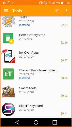 Purchased Apps (Restore your paid apps) screenshot