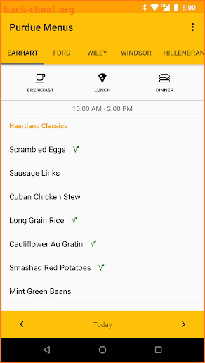 Purdue Dining Menus screenshot