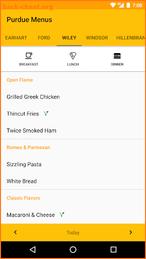 Purdue Dining Menus screenshot