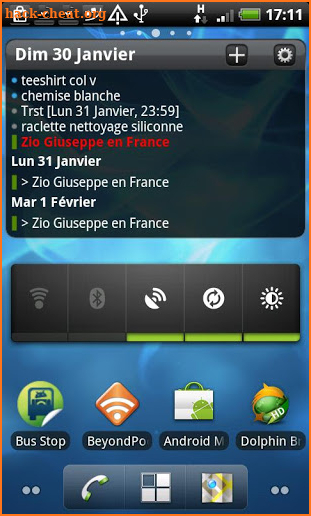 Pure Calendar widget (agenda) screenshot