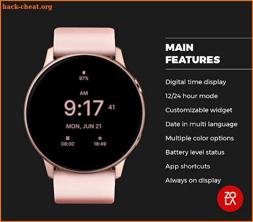 Pure Rose Gold Watch Face screenshot