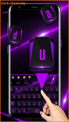 Purple Black Simple Keyboard Theme screenshot