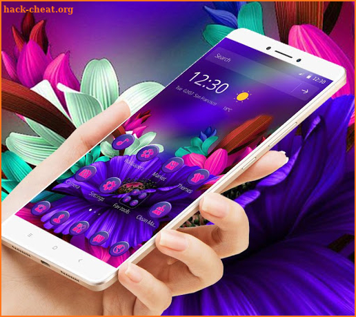 Purple Bright Flower Theme screenshot