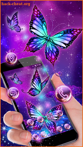 Purple Butterfly Launcher Theme Live HD Wallpapers screenshot