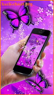 Purple Butterfly Sparkle Themes screenshot