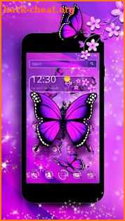 Purple Butterfly Sparkle Themes screenshot