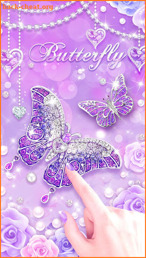 Purple Diamond Butterfly Live Wallpaper screenshot