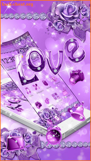 Purple Diamond Theme Love screenshot