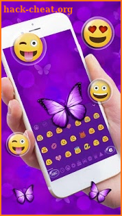 Purple Dream Butterfly Keyboard Theme screenshot