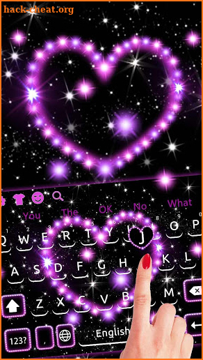 Purple dream love keyboard theme screenshot