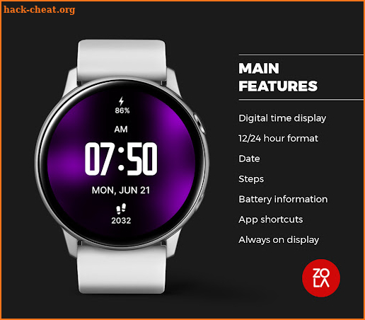 Purple Elegant Pro Watch Face screenshot