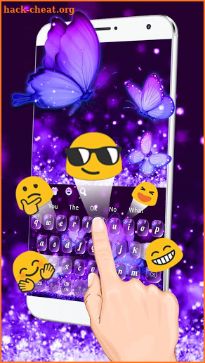 Purple Fantasy Starlight Butterfly Keyboard screenshot