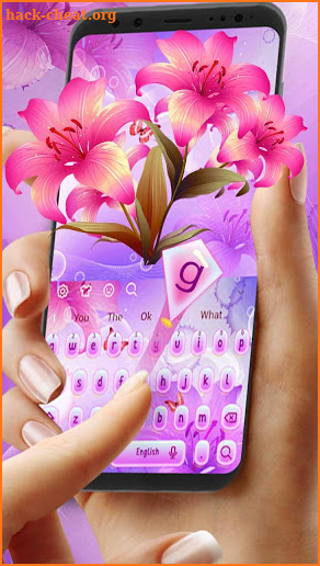 Purple Flower Keyboard Theme screenshot