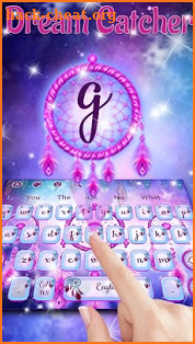 Purple Galaxy Dream Catcher Keyboard screenshot