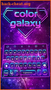 Purple Galaxy Emoji Keyboard for Android screenshot