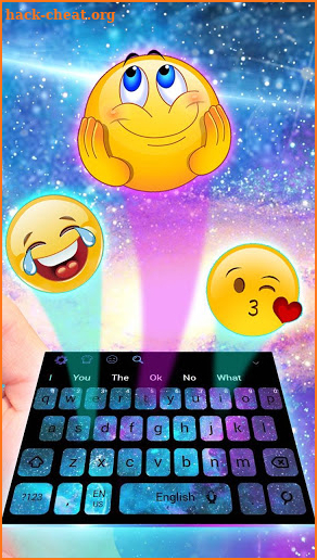 Purple Galaxy Keyboard screenshot