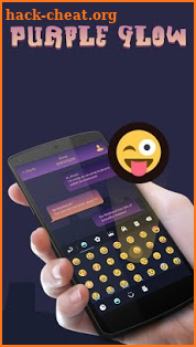 Purple Glow GO Keyboard Theme screenshot