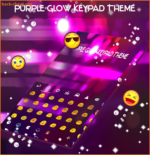 Purple Glow Keypad Theme screenshot