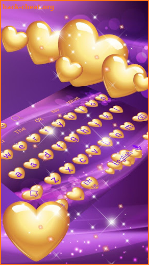 Purple Gold Love Keyboard screenshot