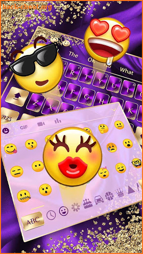 Purple Gold Luxury Keyboard screenshot